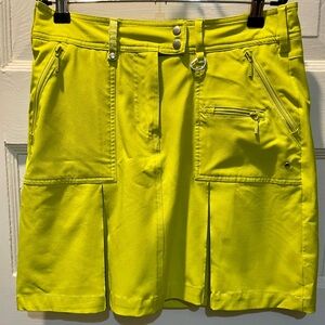 GHBlue Golf Skort Chartreuse Yellow, Pockets, XS, Size 0,